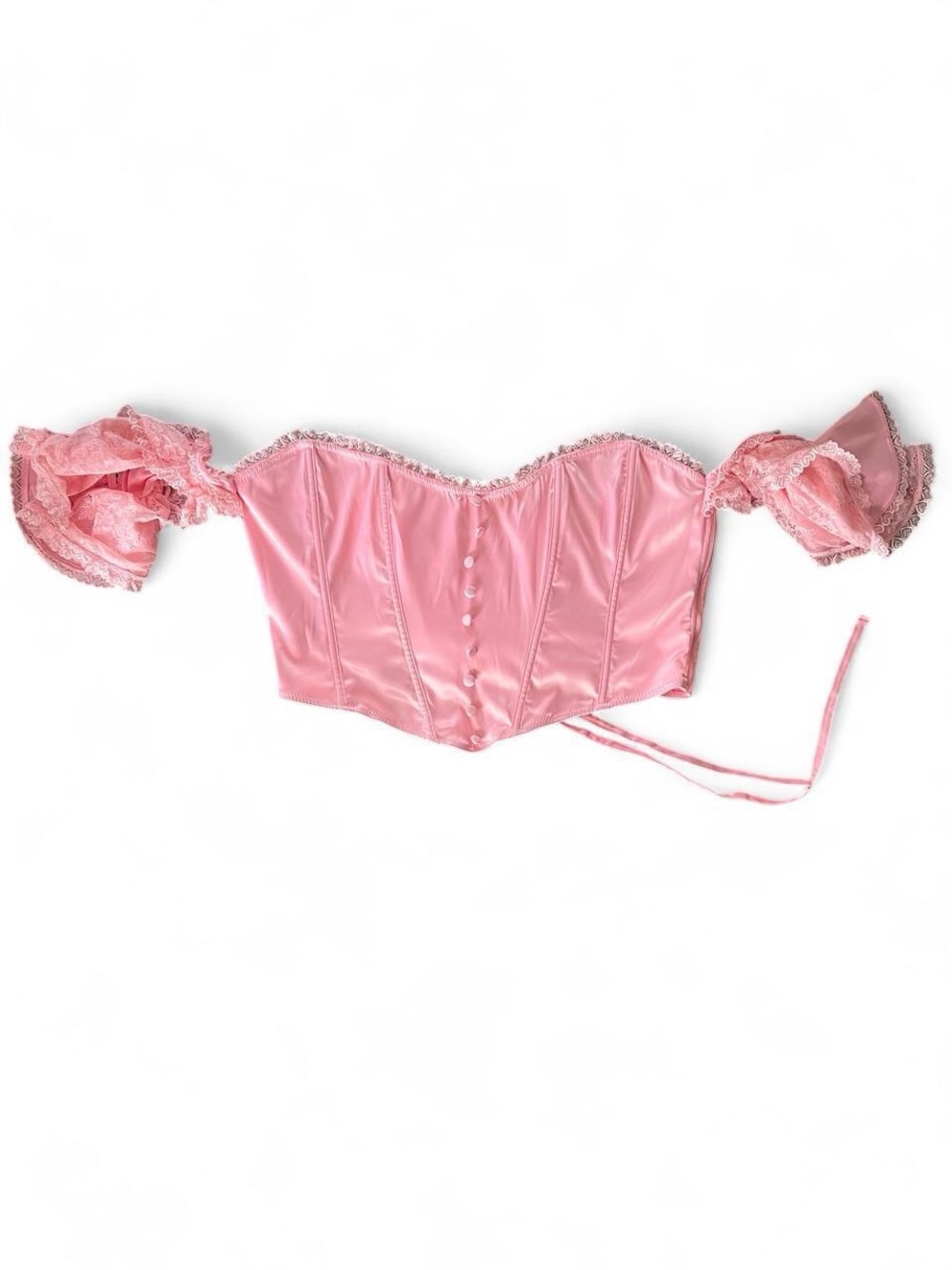 PLUS SWEET TALKER CORSET TOP - PINK